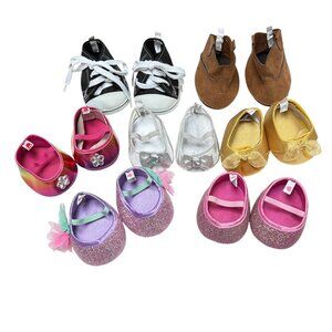 BAB Shoes Lot 7 Cowboy Boots Sneakers Party Shoes Heels Build-a-bear